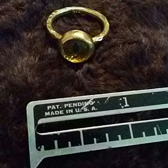 22k Gold Vermeil Solid 925 Sterling Silver Turkish Artisan Ring Faceted Stone 7 - Picture 6 of 6